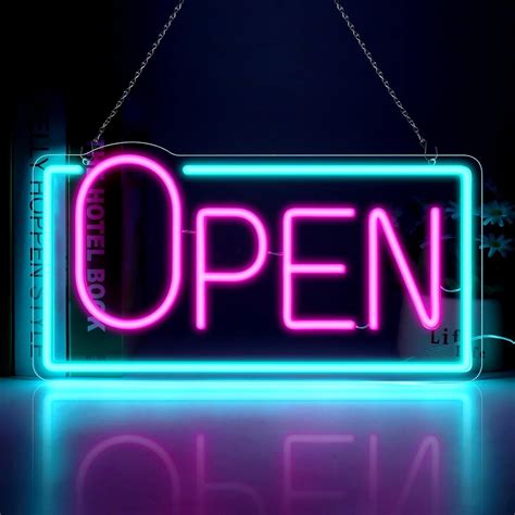 Neon Open Signs for Business, 16''x 8'' Super Bright LED Open Sign ...