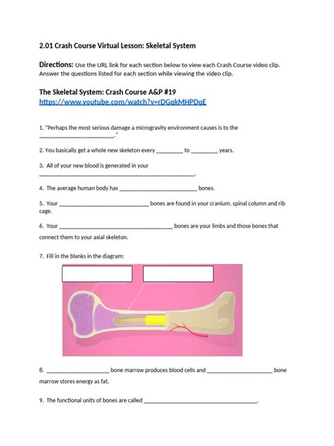 Image result for Crash Course Skeletal System