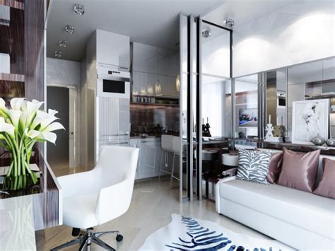 现代简约公寓 ，52平米一居室小户型装修图-中国木业网