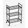 Buy SONGMICS 3-Tier Metal Storage Rack with Wheels, Mesh Shelving Unit ...