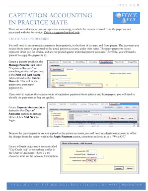 Fillable Online CAPITATION ACCOUNTING Fax Email Print - pdfFiller