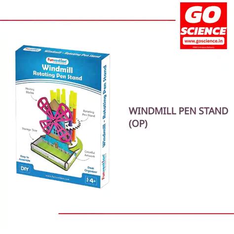 Funvention Windmill DIY Pen Stand Mechanical Model Desk Organizer | Go ...