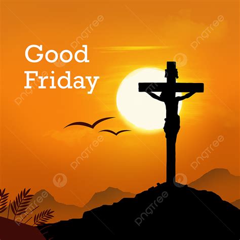 Good Friday Cross PNG Image, Good Friday Jesus On Cross Vector Graphic ...