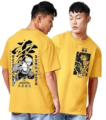 Buy crazymonk Cotton Unisex Demon Slayer Agastuma Zenistu Anime ...