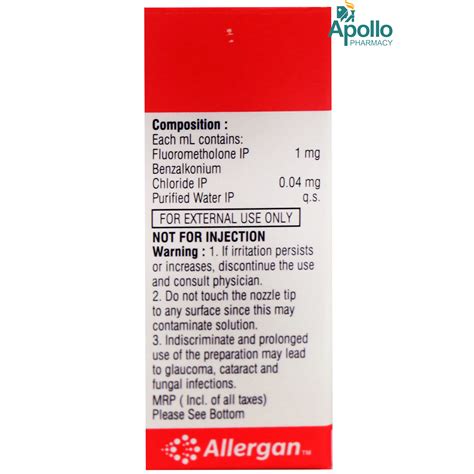 FML Liquifilm Drops 5 ml | Uses, Side Effects, Price | Apollo Pharmacy