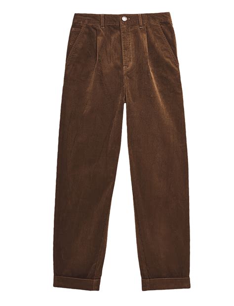 Buy Cotton Rich Corduroy Ankle Grazer Trousers at Marks & Spencer