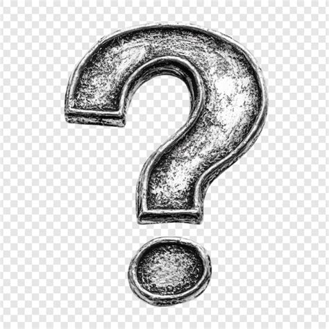A metallic question mark with a textured surface a symbol of inquiry ...