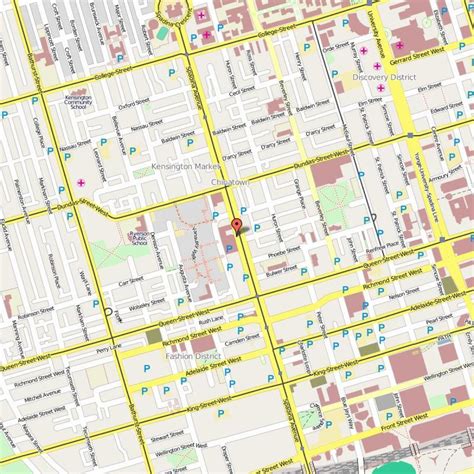 Chinatown Toronto map - Map of Chinatown Toronto (Canada)