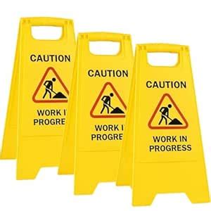 SOLACE HYGIENE Caution Work in Progress Sign Board,Safety Warning sign ...