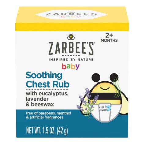 Zarbee's Baby Soothing Chest Rub - Eucalyptus & Lavender - Shop Cough ...