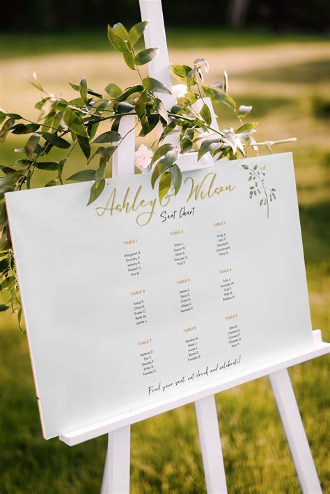 Seating chart, canva editable wedding seat chart, wedding reception ...