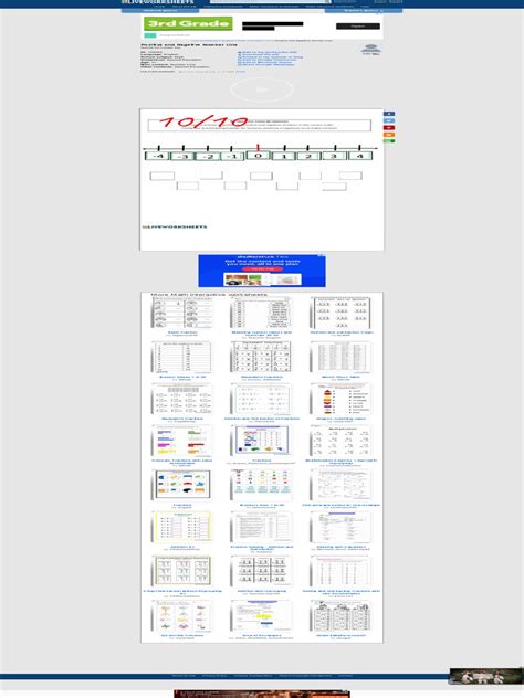 Positive and Negative Number Line Worksheet PDF | PDF | Worksheet | Numbers