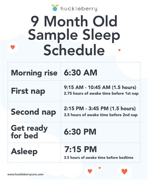 9 month old sleep schedule: Bedtime and nap schedule | Huckleberry