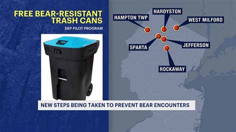 Bear-resistant trash cans being provided for 6 New Jersey towns