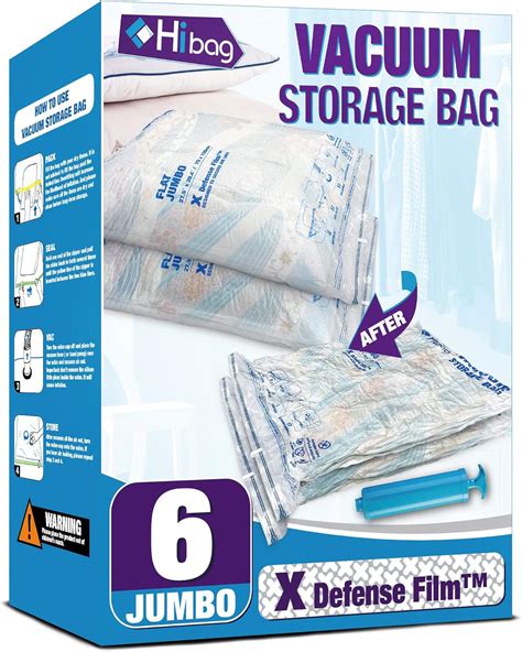 Amazon.com: Vacuum Storage Bags, 6 Jumbo Space Saver Vacuum Seal Bags ...