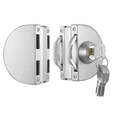 Glass Door Lock with Stainless Steel Double Bolts Swing Push, Double ...