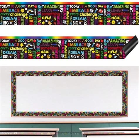 12 Pcs Inspirational Magnetic Border Motivational Bulletin Board Border ...