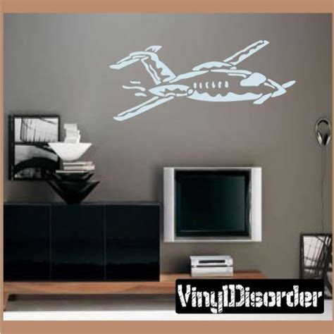 Vinyl Disorder planesMC008 Learjet Plane Car Wall Decal, 36", Black ...