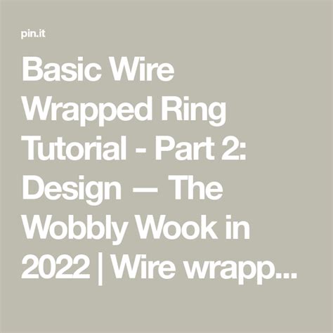 Hobbit Wire Wrapped Tutorials 的图像结果