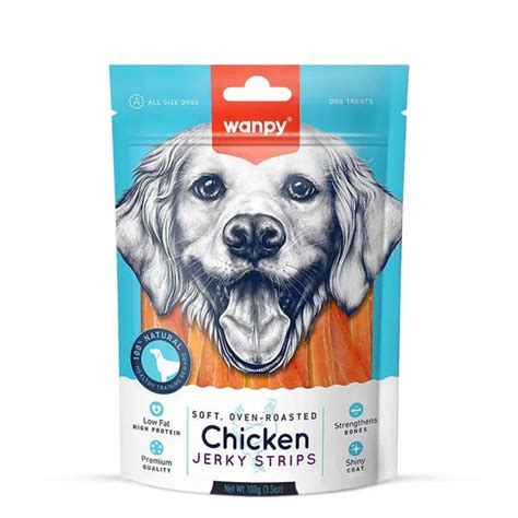 Wanpy Chicken Jerky Strips Dog Treat - 100g | Zigly