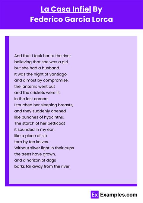 La casa infiel Poem by Federico García Lorca to Download