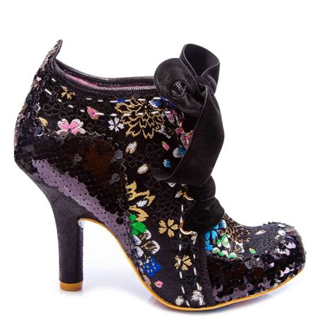 IRREGULAR CHOICE Abigails Third Party Black Floral Boots
