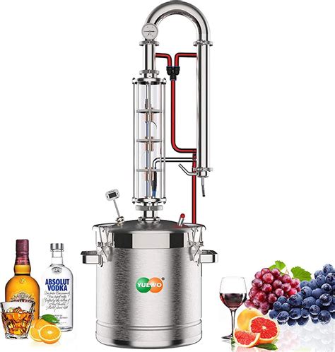 Buy YUEWO 5.8Gal22Litres Stainless Steel Still Wine Making Kit Water ...