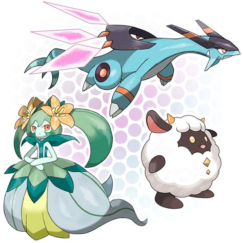 lamball, lyleen, and jetragon (palworld) drawn by madzygardecore | Danbooru