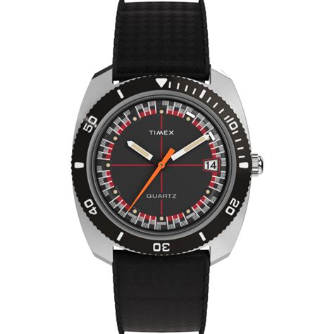TW2W22400U9 Q Timex | Reissue 1971 Velocity Rubber Strap Watch (Men ...