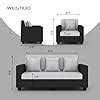 Westido Ikeaa Fabric 3 + 1 + 1 Sofa Set (Black Grey, Diy(Do-It-Yourself ...