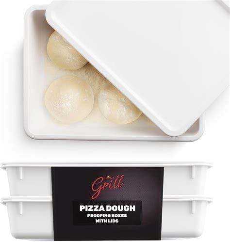Amazon.com: Hans Grill Pizza Dough Proofing Box - Pack of 2 Stackable ...