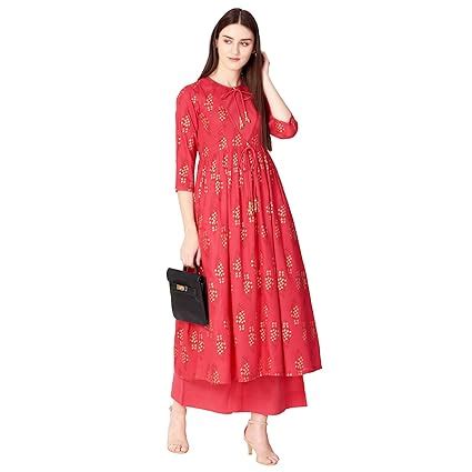 Buy Khushal K Women's Cotton Printed Kurta With Palazzo Set at Amazon.in