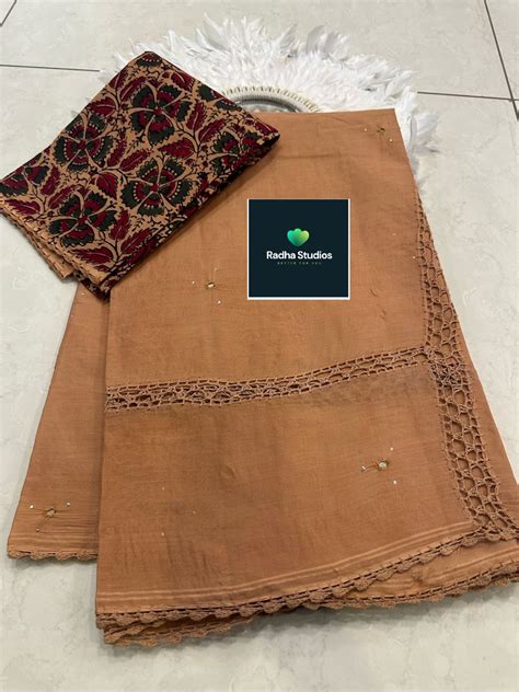 Pure Kota cotton crosia mirror work sarees - Radha Studios