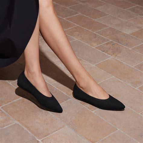 Pointed-Toe Ballet Flats (Aria 5°), Black, EU39 | VIVAIA