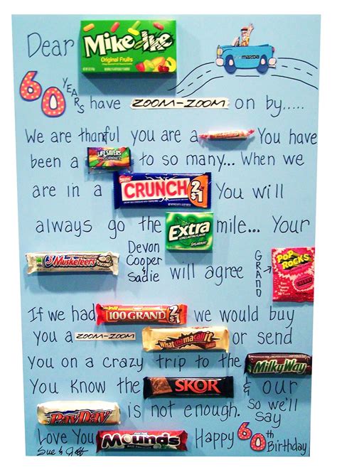 Graduation Candy Bar Poem Ideas