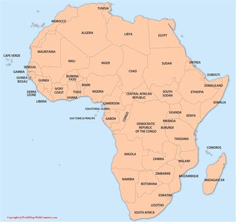 Free Labeled Map of Africa with Countries and Capital [PDF]