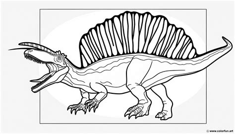 Coloring page of the Spinosaurus from Jurassic World Download or Print ...