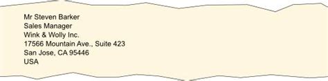 Image result for Inside Address Example