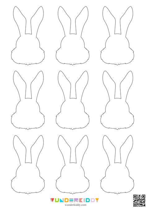 Printable Easter Bunny Cut Out Paper Craft Template for Kids