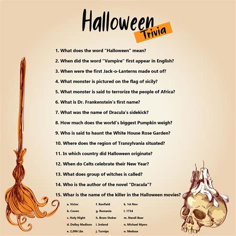 Halloween Trivia Questions And Answers Printables - Printable Board Games