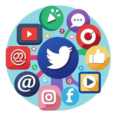 Une collection complète d'icônes de médias sociaux Illustration ...