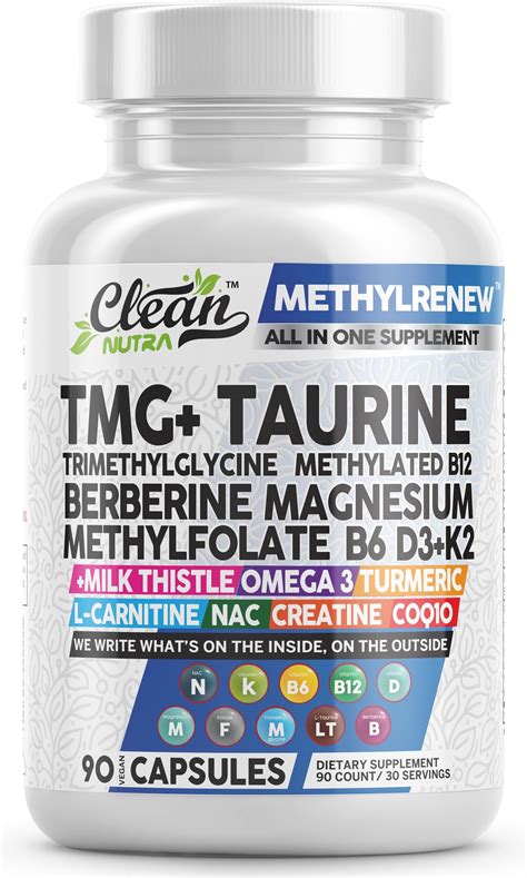 Amazon.com: Clean Nutraceuticals TMG Taurine Supplement - Methylated ...