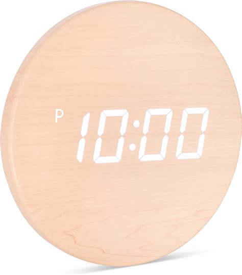 Leafre Wooden Digital Wall Clock,Minimalist LED India | Ubuy