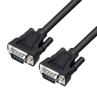 DTECH DB9 to DB9 RS232 Serial Cable Male to Male Simple Null Modem Cord ...