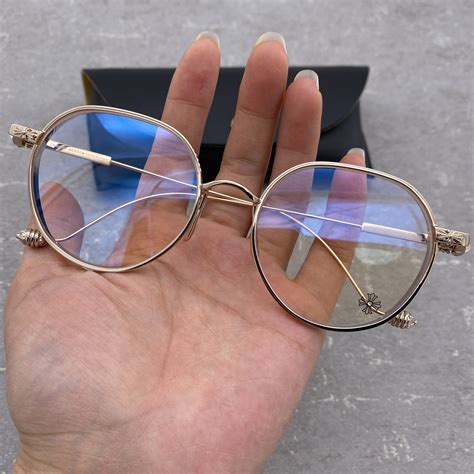 克罗星眼镜框架复古纯钛金属粗边十字架装饰多边形高度近视眼镜-阿里巴巴