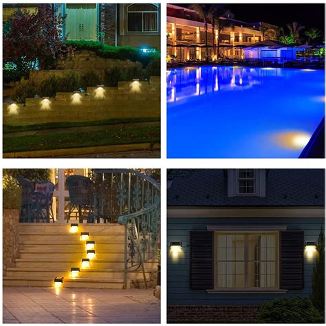 Outdoor Solar Step Lights – Waterproof LED Deck & Fence Lights (4 Pc ...