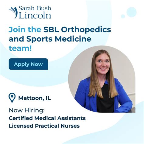 Sarah Bush Lincoln on LinkedIn: Join the team at SBL Orthopedics and ...