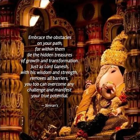 Embrace the obstacles on ... | Quotes & Writings by Simran Gill | YourQuote