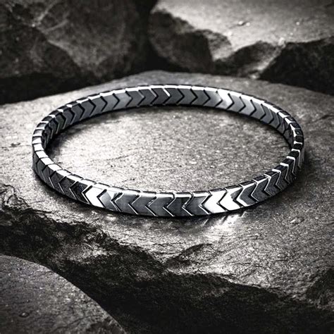 viper-gloss-hematite-stack-natural-stone-bracelet