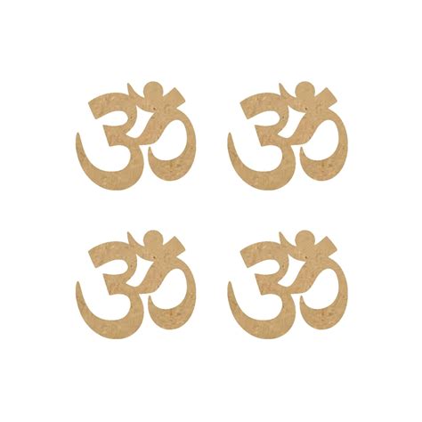 Wooden Om Shape Cutouts - Set of 4 – PartyDecor Mall